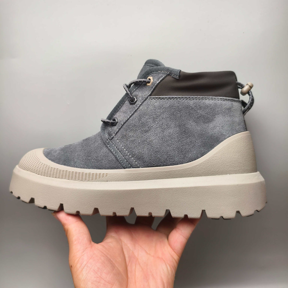 Light Grey High-Top Trendy Casual Sneakers — New Arrival | In Stock