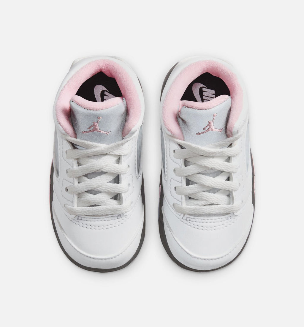 Air Jordan 5 Retro Medium Soft Pink Infant/Toddler Lifestyle Shoe – White/Black/Medium Soft Pink