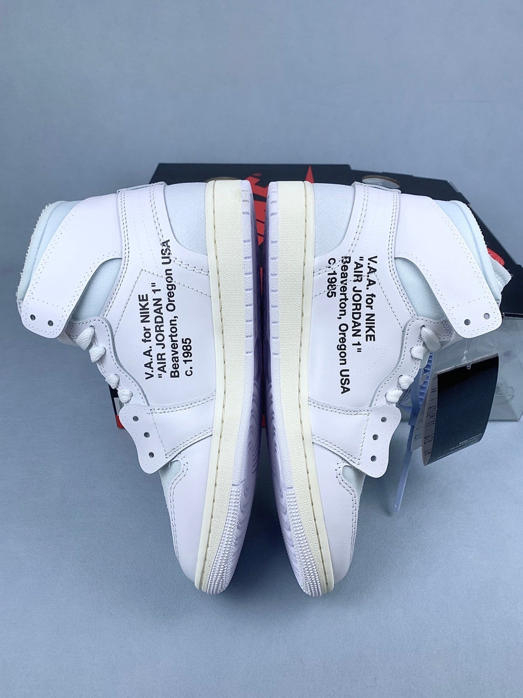 Air Jordan 1 High x Off-White Triple White Unisex Sneakers AA3834-100