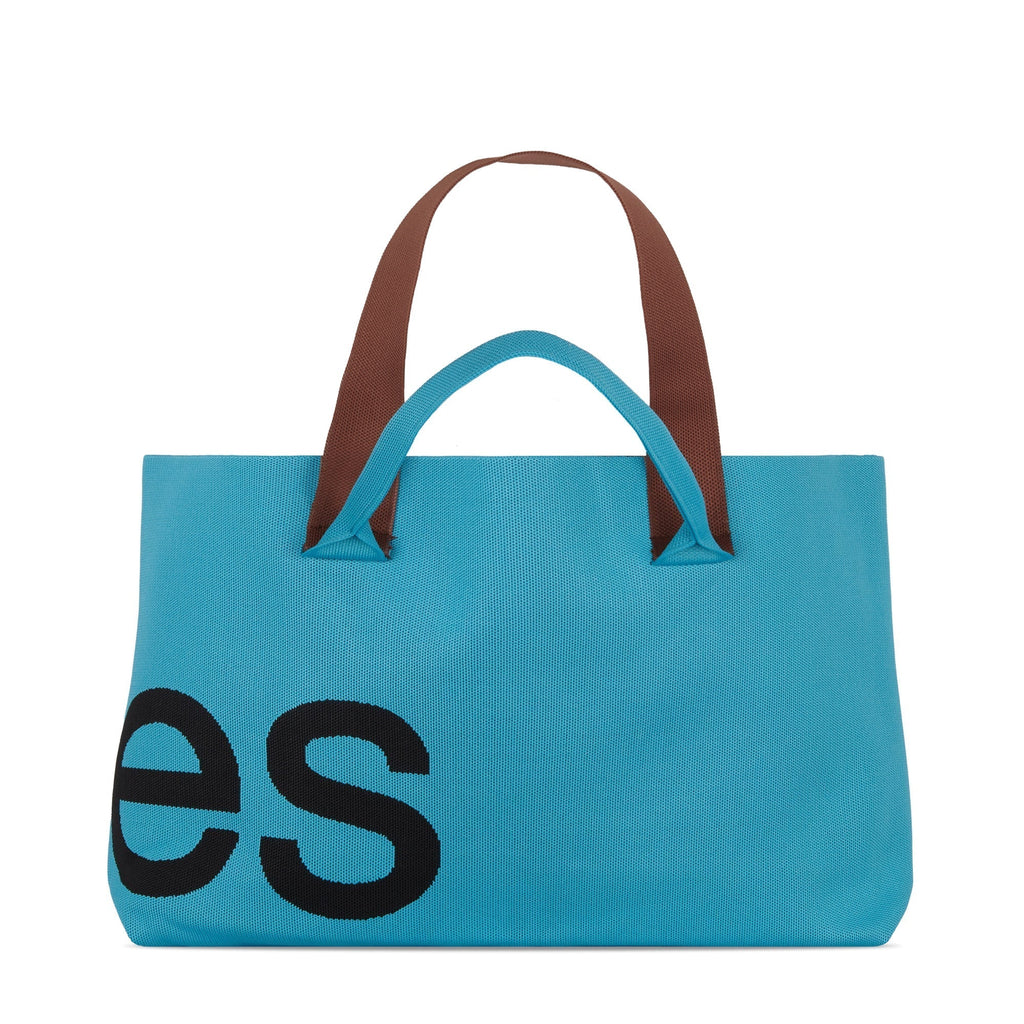 Curves Knit Tote (Cerulean)