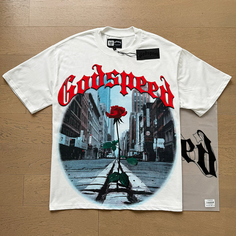 Godspeed T-Shirt Retro Fantasy Pattern
