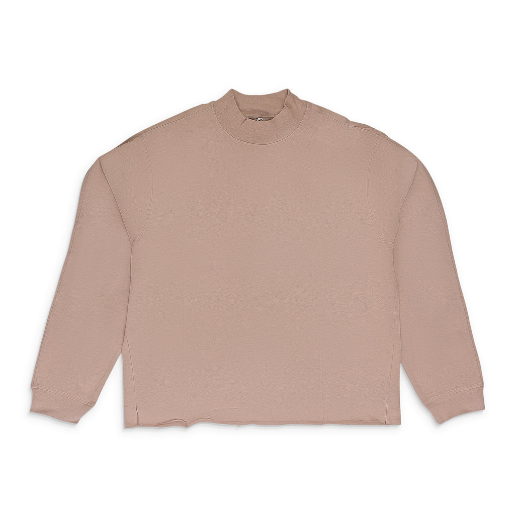 MOCK NECK LONG SLEEVE MUSHROOM SWEATSHIRT