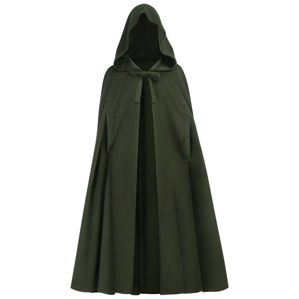 Halloween Medieval Hooded Cloak Hobbit Elf Renaissance Cosplay Cape