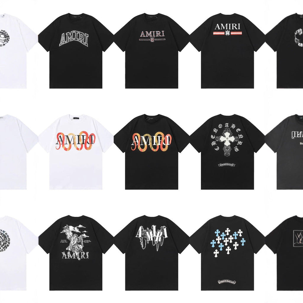 Amiri Multi‑Letter Graphic Oversized Short Sleeve Tee Multi‑Style