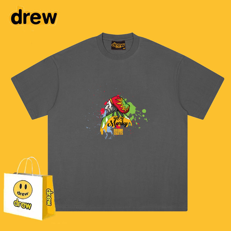 Drew T-shirts Loose Graffiti Printing