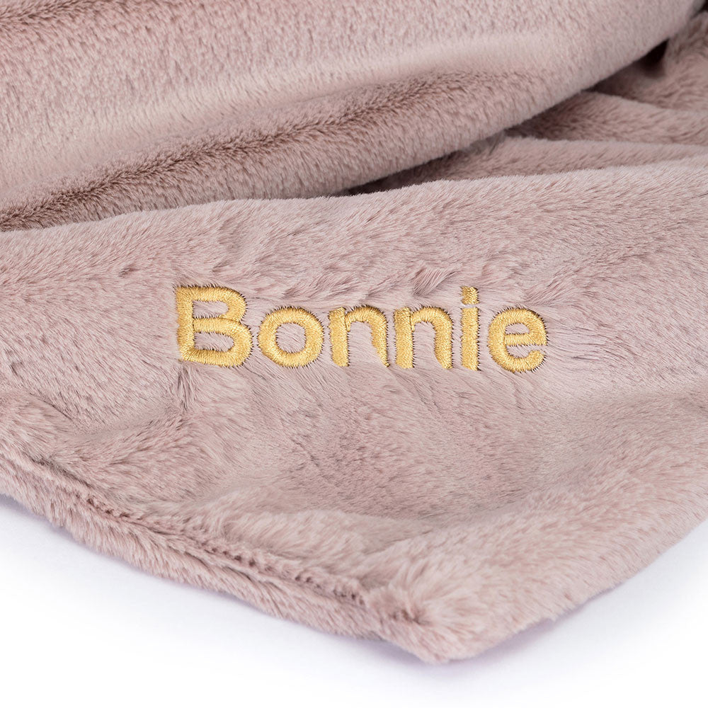 Personalized Bashful Luxe Bunny Rosa Blankie