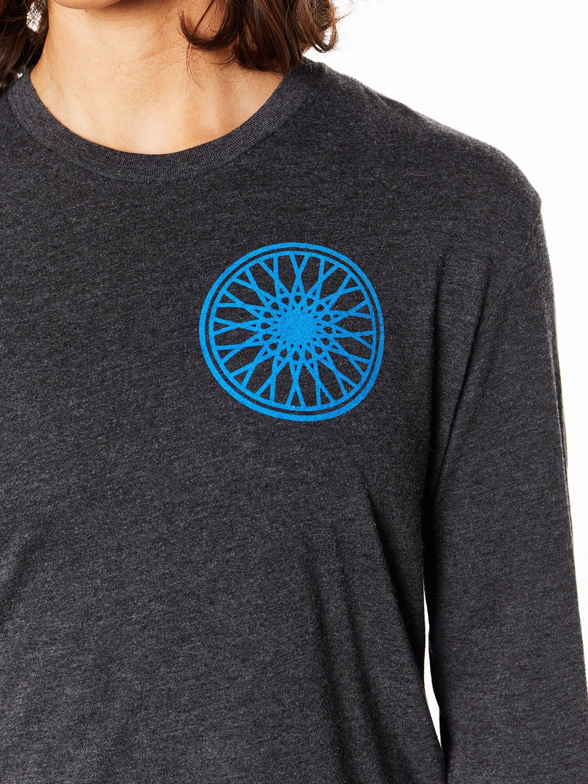 BLACK RAW HEM LONG SLEEVE