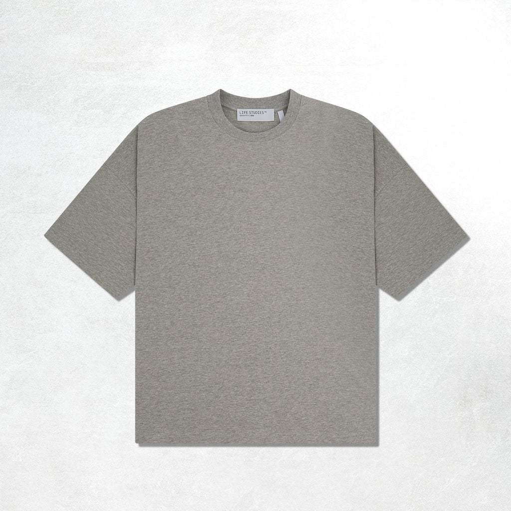 Life Studies Julian Oversized Organic T-Shirt: Dark Grey Heather
