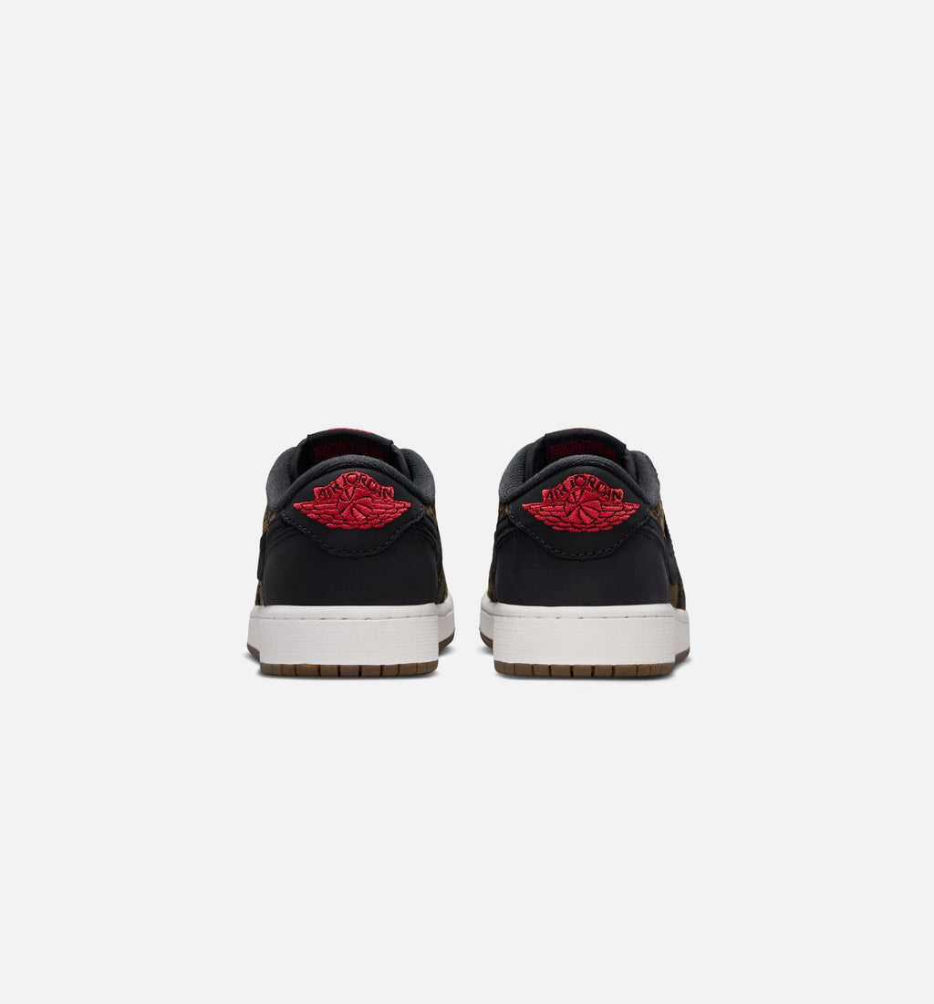 Air Jordan 1 Retro Low OG Laser Black and Varsity Red – Grade School Lifestyle Shoe in Black/Varsity Red/Summit White
