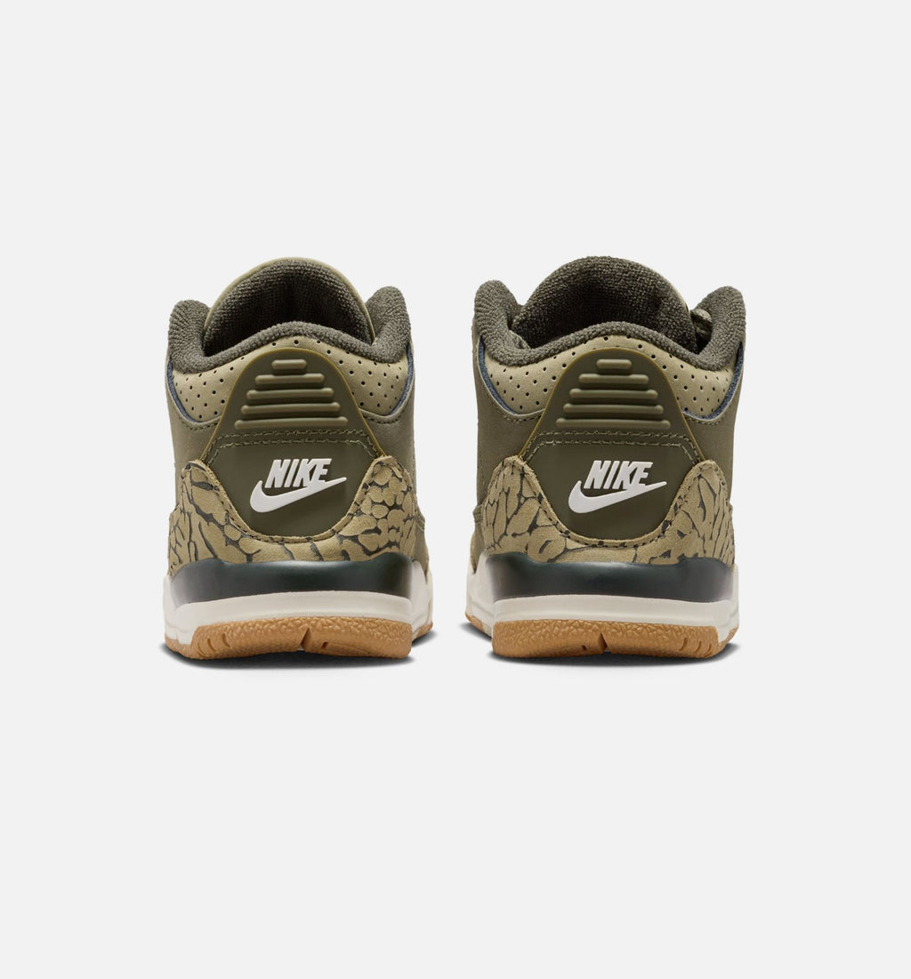 Air Jordan 3 Retro “Medium Olive” Baby and Toddler Lifestyle Shoes