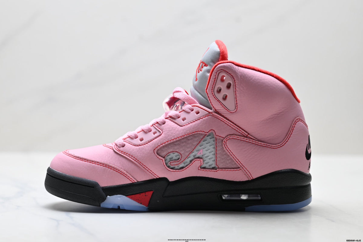 Air Jordan 5 Retro Pink Black Ice Blue Sneakers