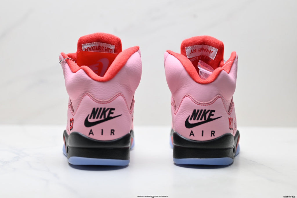 Air Jordan 5 Retro Pink Black Ice Blue Sneakers