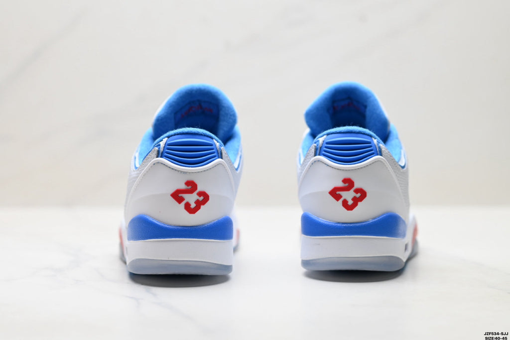 Air Jordan 5 Low White University Blue Sneakers