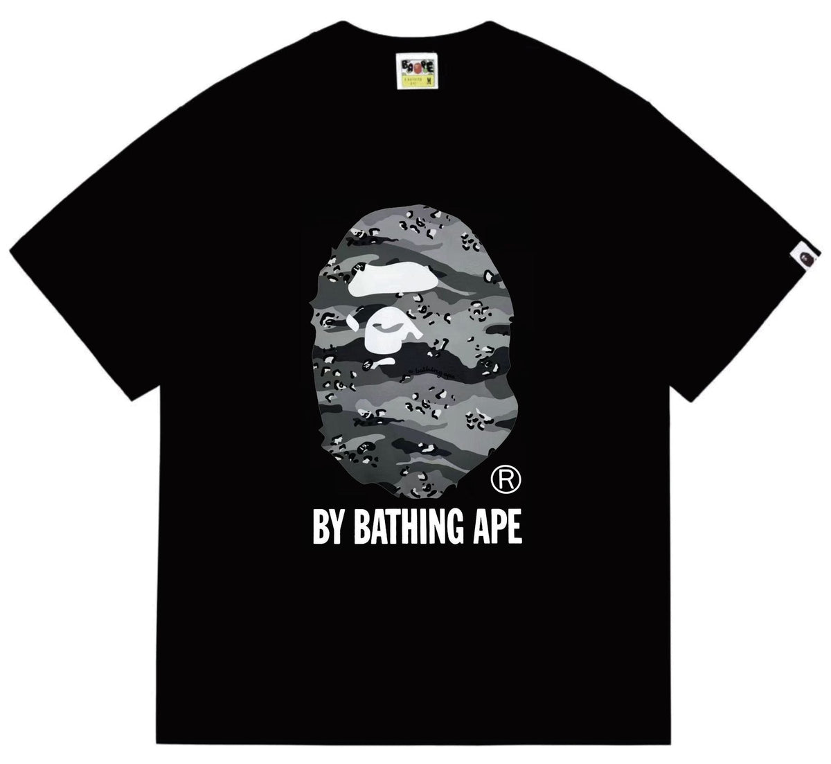 BAPE Grey/Blue Camo Ape Head T-Shirt