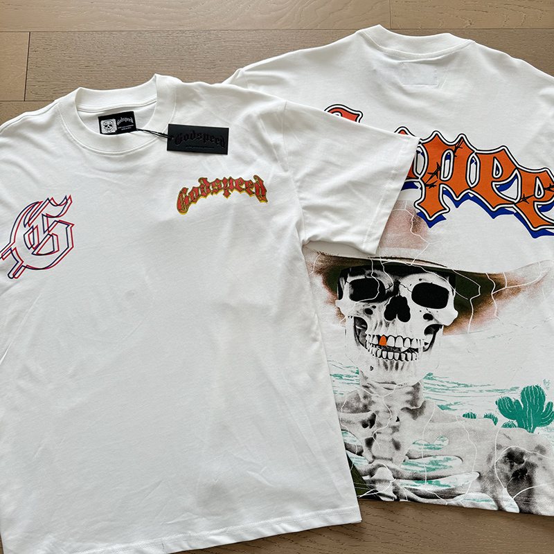 Godspeed Skeleton Desert Graphic T-Shirt