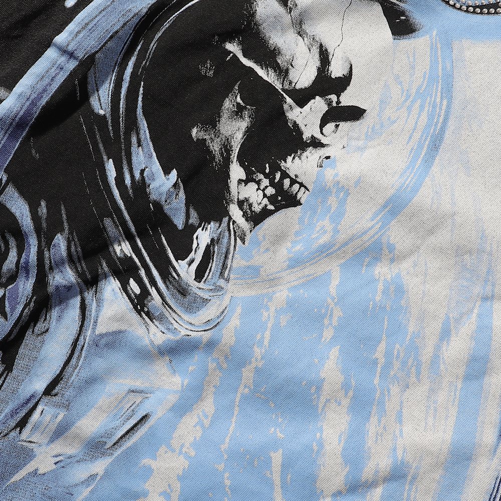 MAJESTIK Astronaut Skull Graphic T-Shirt