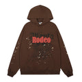 Sp5der Brown Western Spiderweb Graphic Hoodie