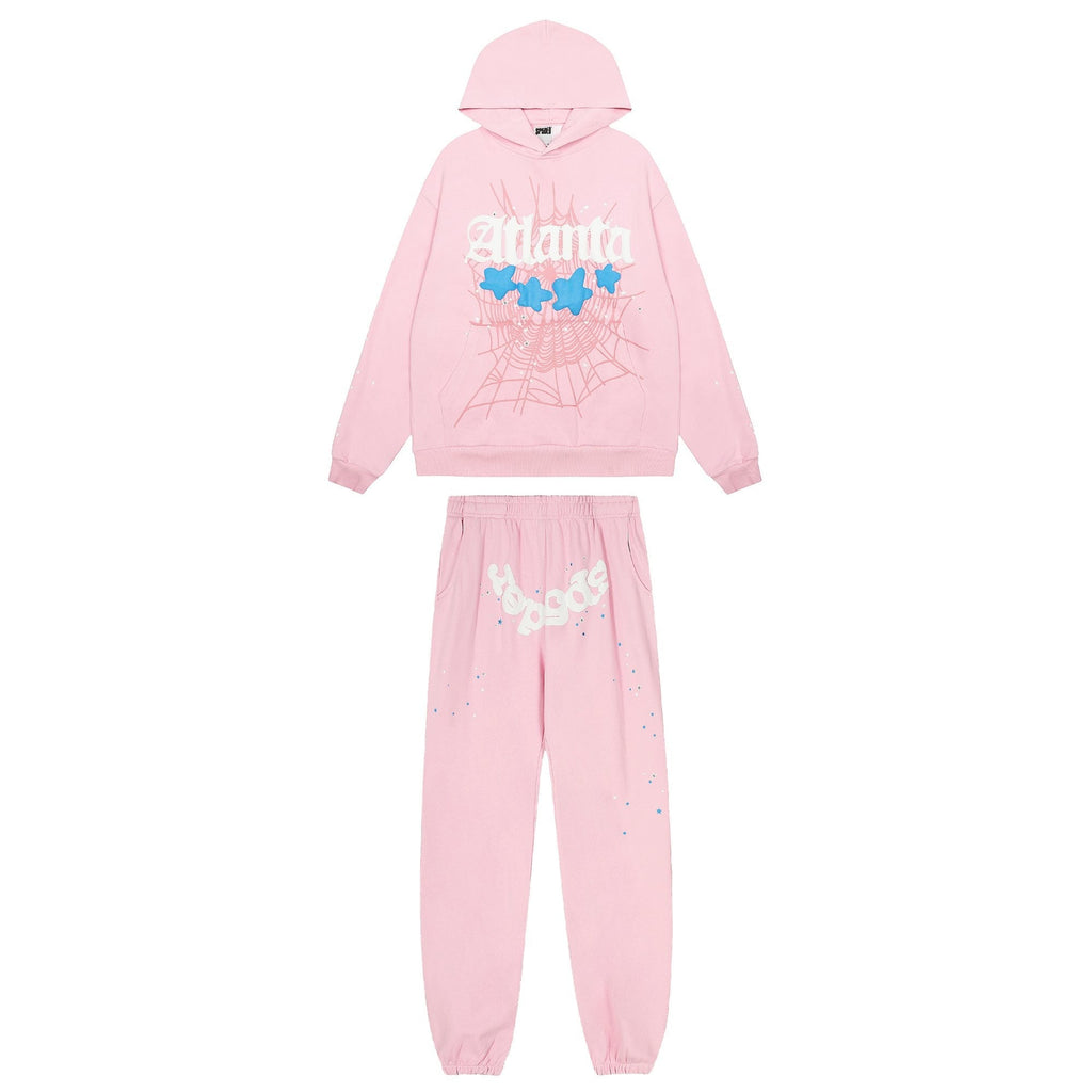 Sp5der Spiderweb Graphic Hoodie & Sweatpants Matching Set