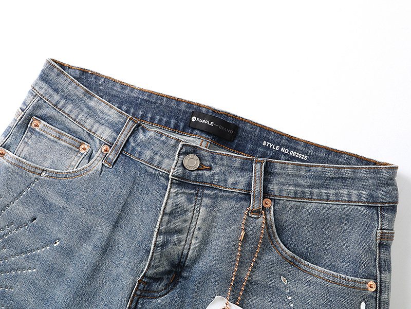 Purple Brand Rhinestone Burst Denim Shorts
