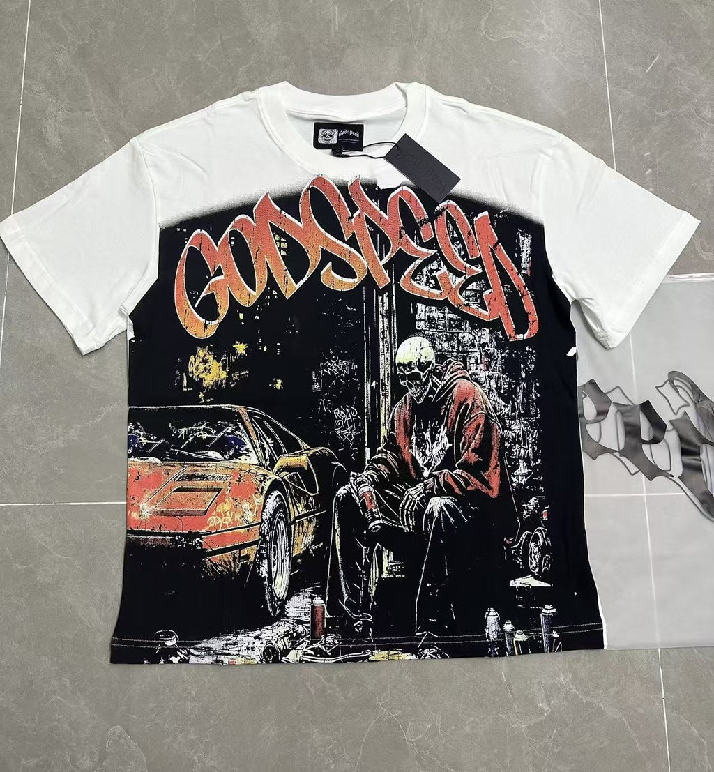 Godspeed Street Scene Graphic T-Shirt