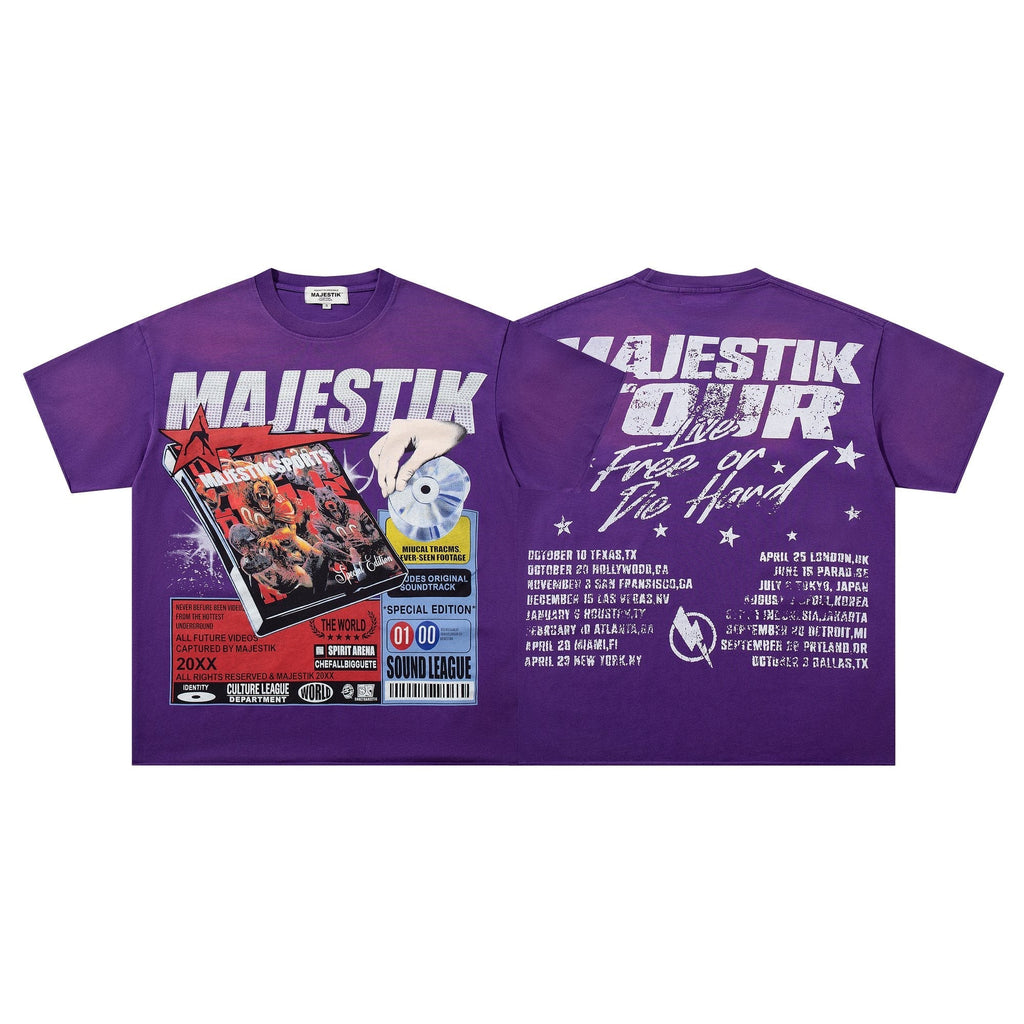 MAJESTIK Purple Tour Graphic T-Shirt