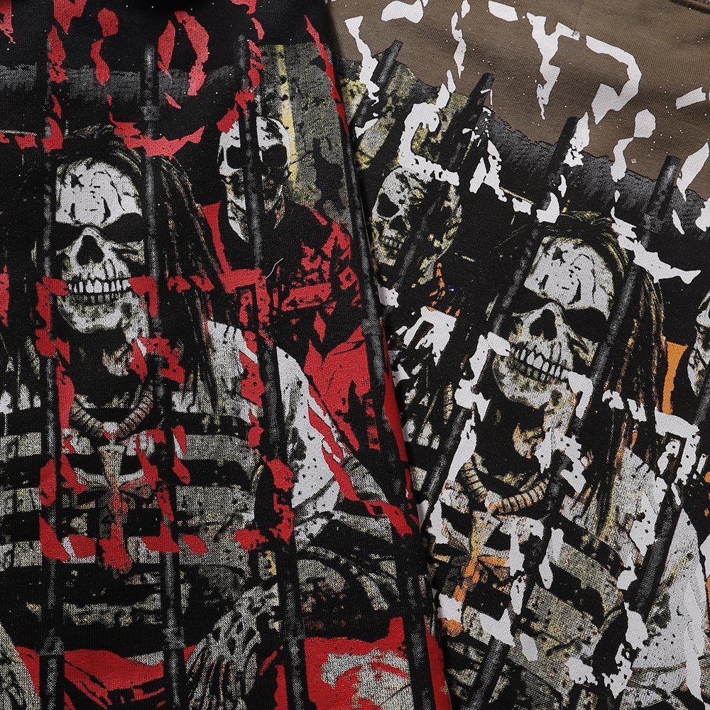 BKYS Revival No Discipline Rhinestone Skull Graphic Cropped T-Shirt