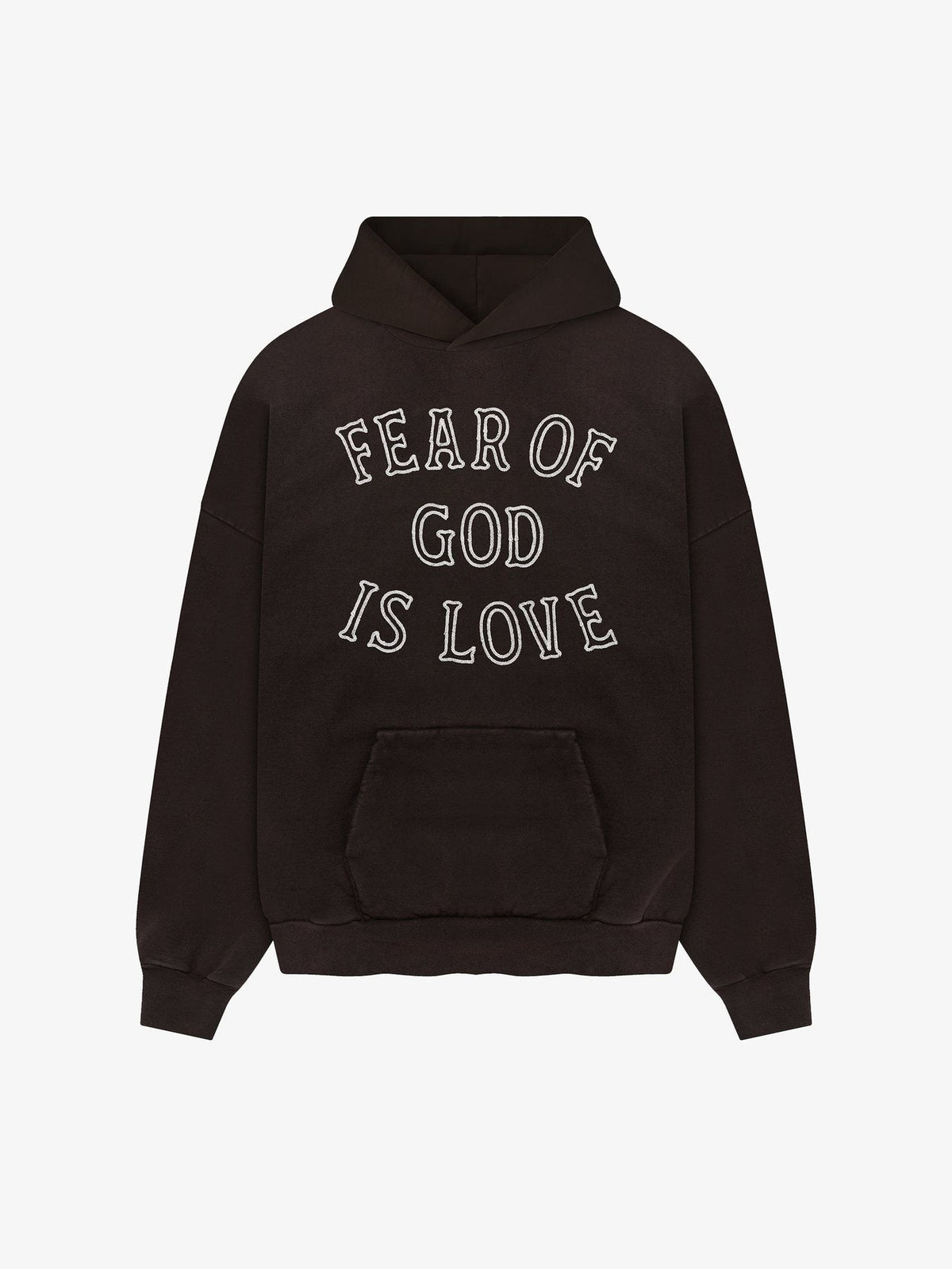 Fear of God Is Love Washed Graphic Hoodie