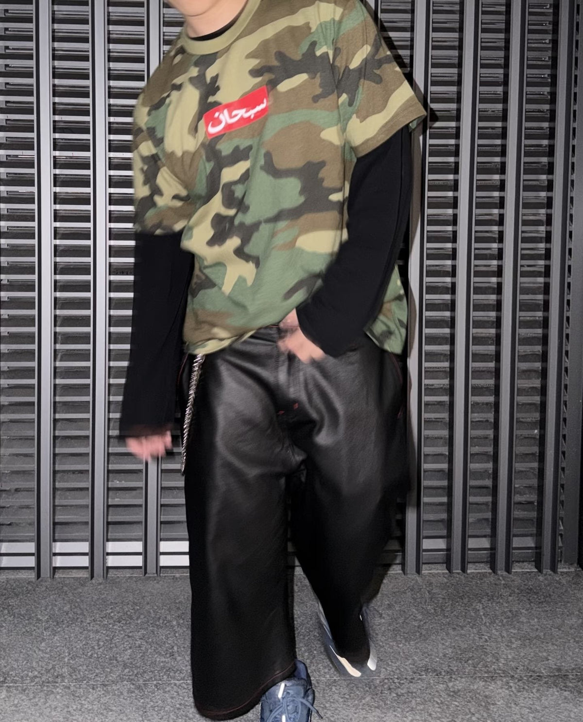 Supreme Arabic Box Logo Camouflage Short-Sleeve T-Shirt