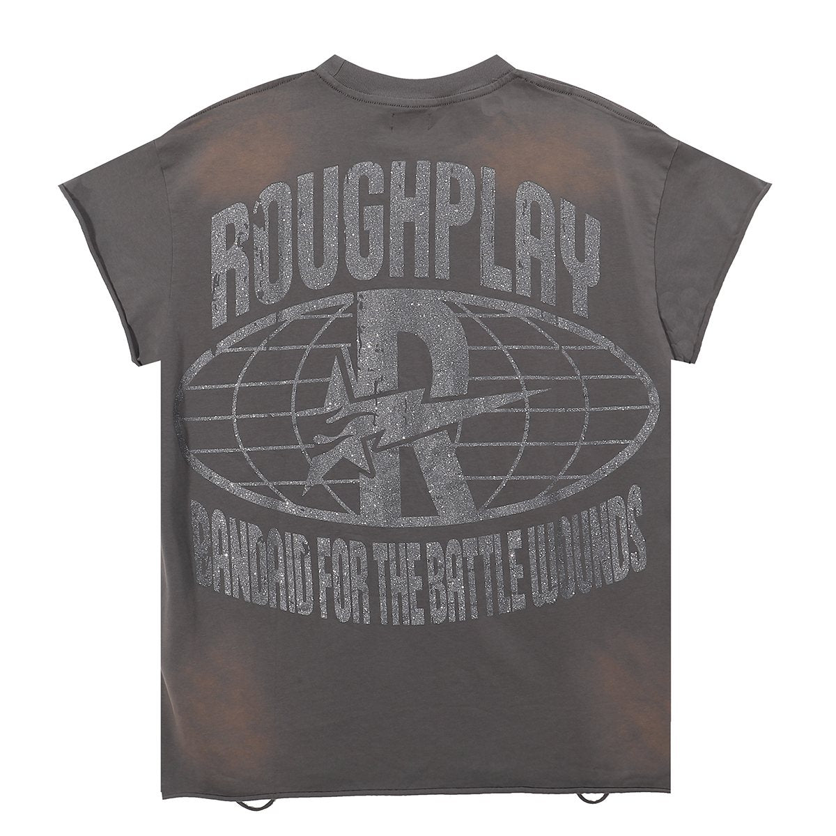 Rough Play Skull Globe Sleeveless T-Shirt