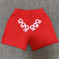 Sp5der 555 Graphic Red Shorts