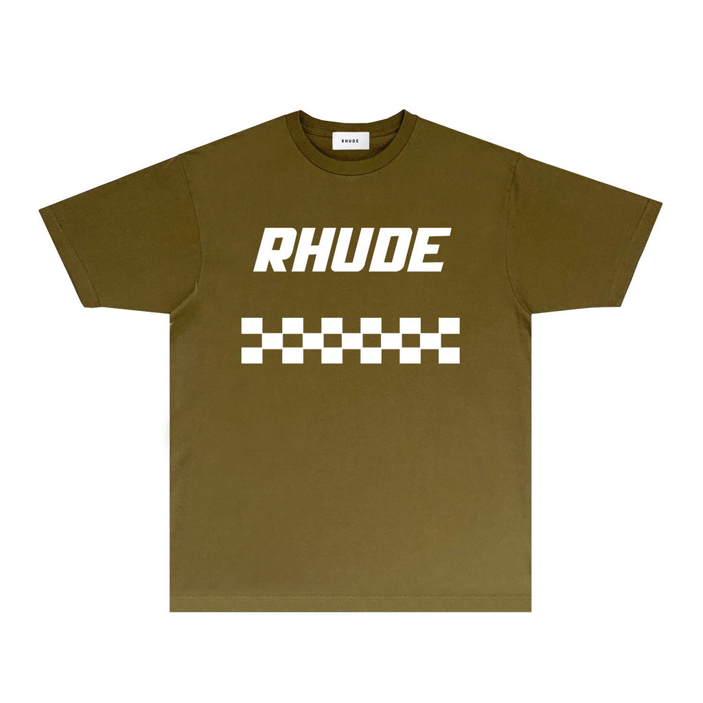 Rhude T-shirts Printed Trendy Pure Cotton