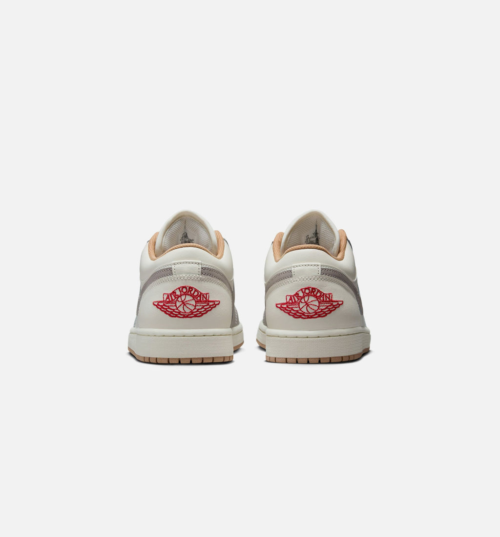 Air Jordan 1 Low Men's Lifestyle Shoes | Sail / Fire Red / College Grey / Hemp