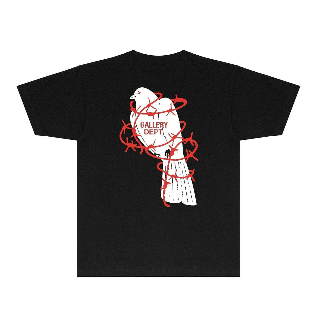 Gallery Dept T Shirt Retro Printed Loose Short-Sleeved Shirt