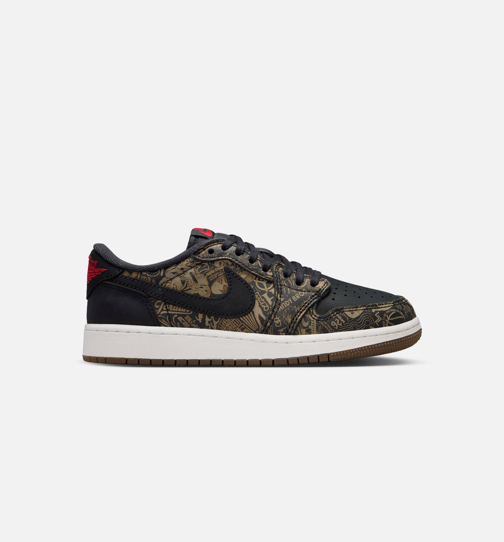 Air Jordan 1 Retro Low OG Laser Youth Sneakers - Black/Varsity Red/Summit White