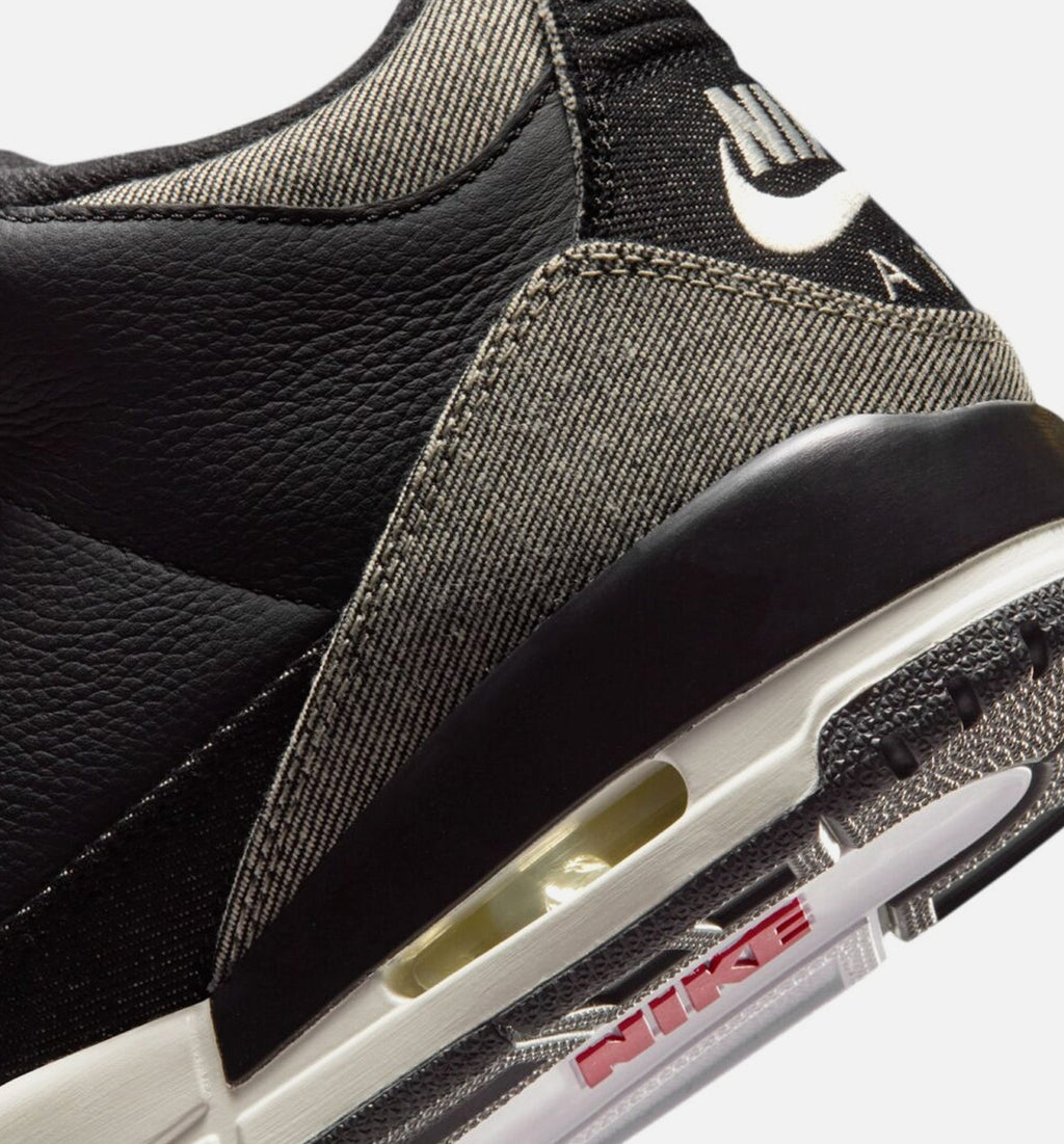 Air Jordan 3 x Levi's Black and White Men's Lifestyle Shoes - Denim/Black/Gym Red