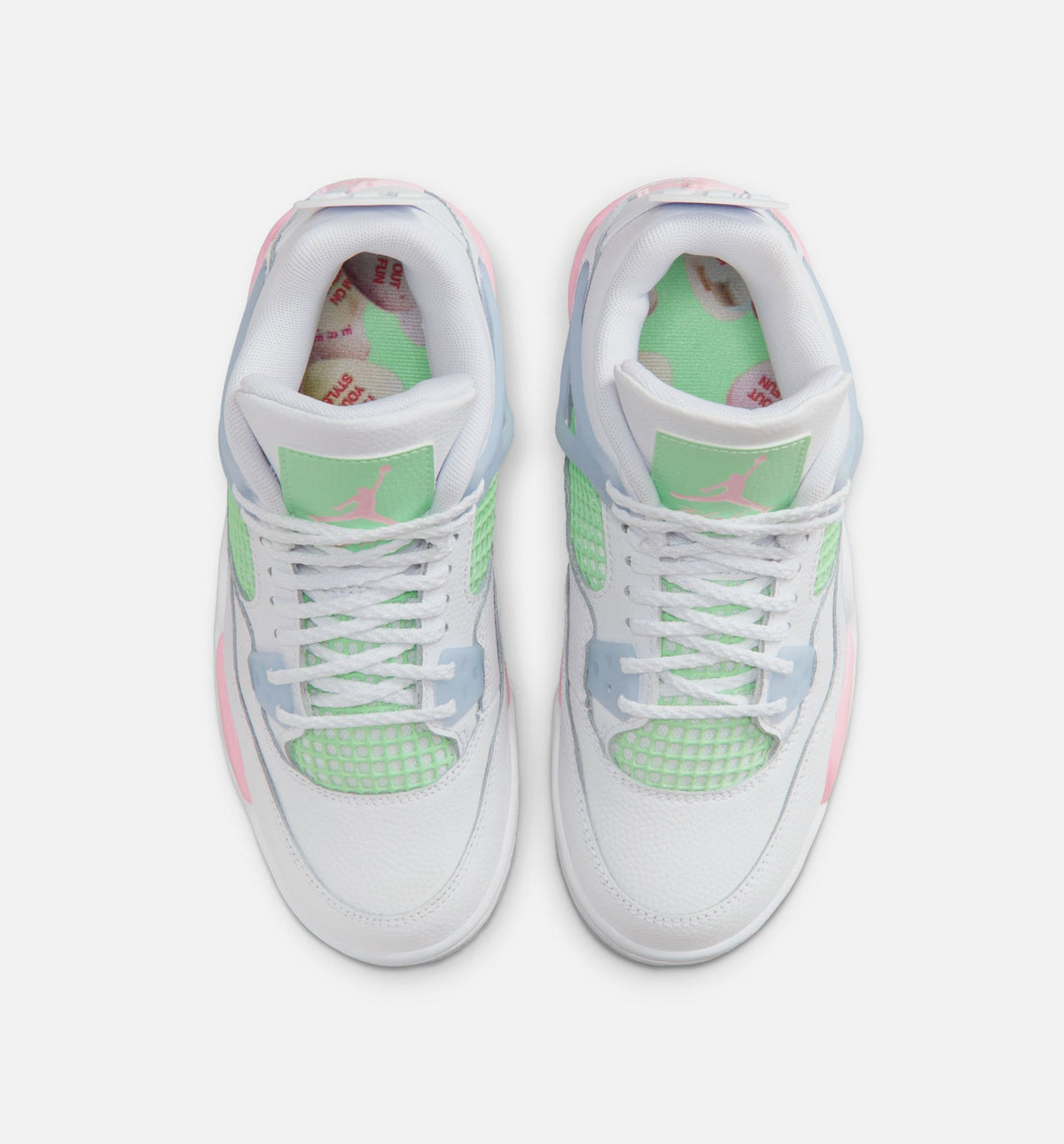 Air Jordan 4 Retro Medium Soft Pink – Grade School Lifestyle Shoe in White/Medium Soft Pink/Half Blue