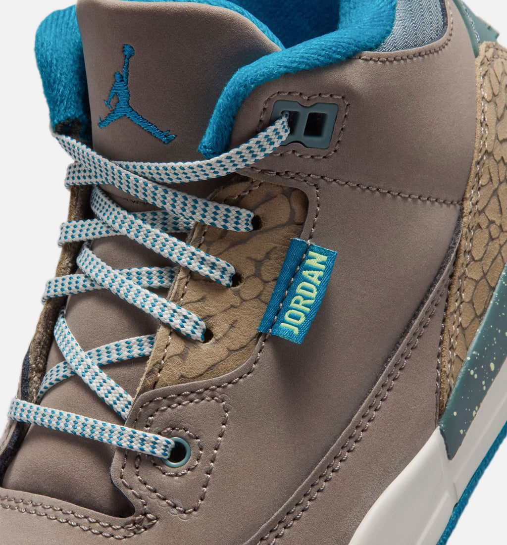 Air Jordan 3 Retro Olive Grey Preschool Lifestyle Shoes - Olive Grey/Abyss Green/Khaki/Sea Glass