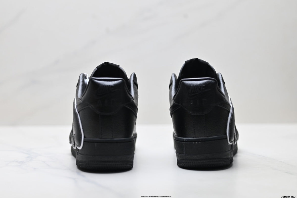 Nike Air Force 1 Low Black Outline Graphic Unisex Sneakers Style 20