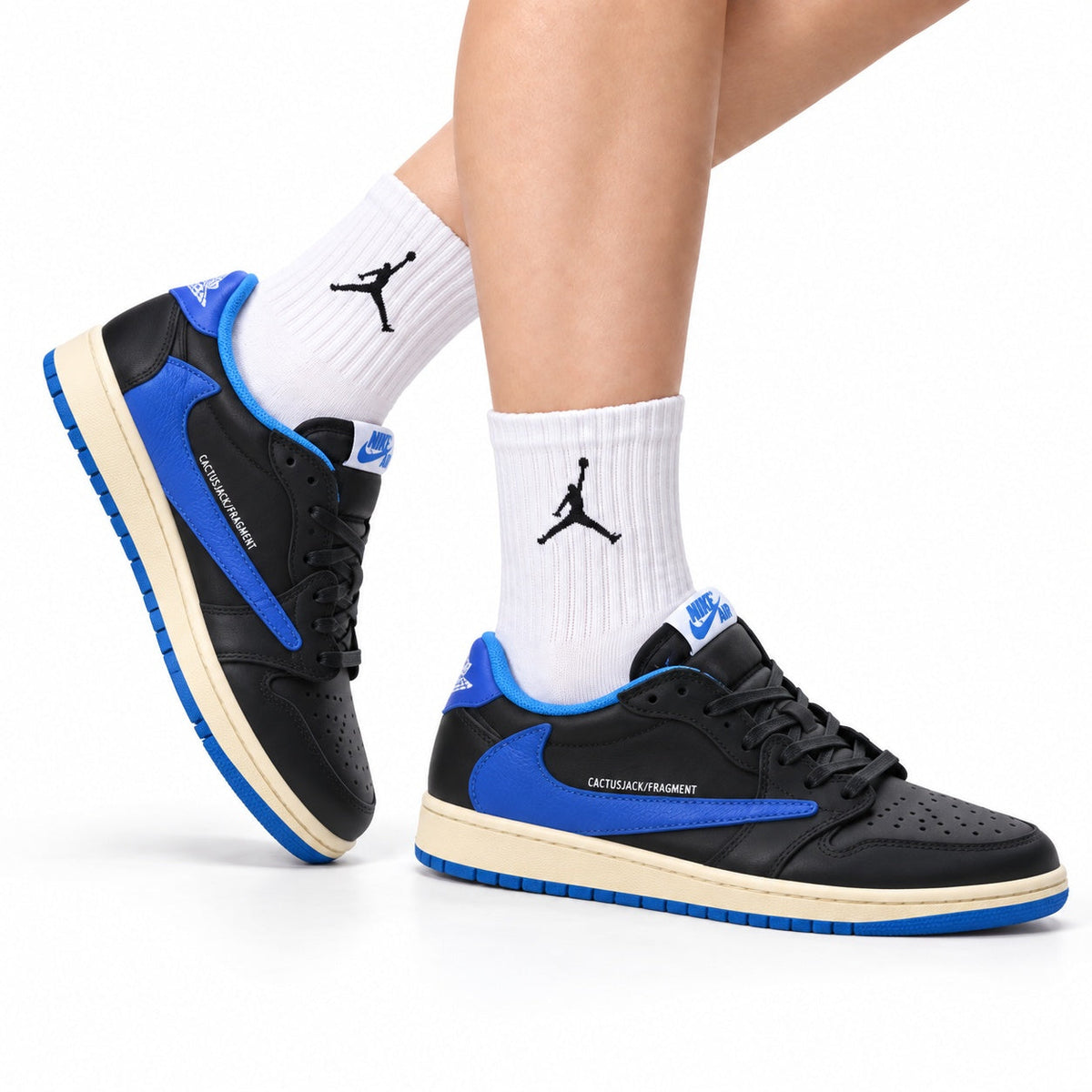 Nike Low-Top Sneakers Black Blue Beige Unisex Collaboration Edition Style 63
