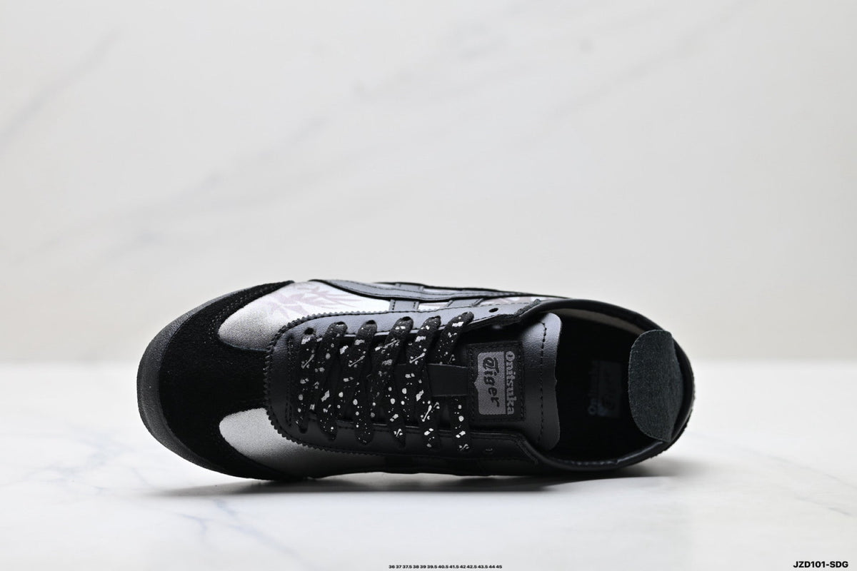 Onitsuka Tiger Retro Low Top Black Tonal Unisex Shoes Style 03
