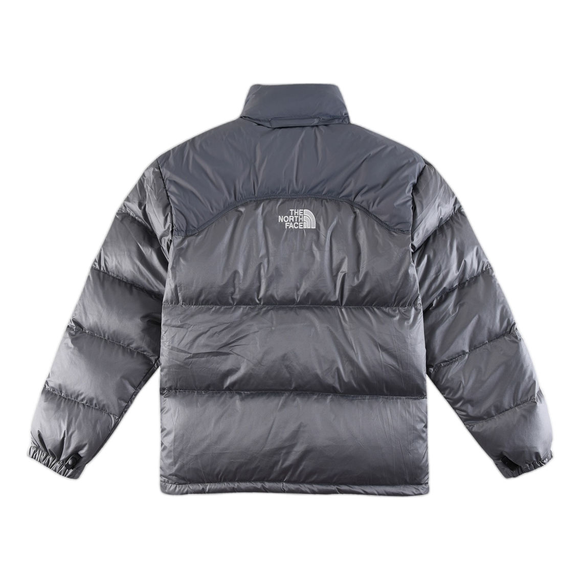 The North Face Contrast-Panel Puffer Jacket with Stand Collar