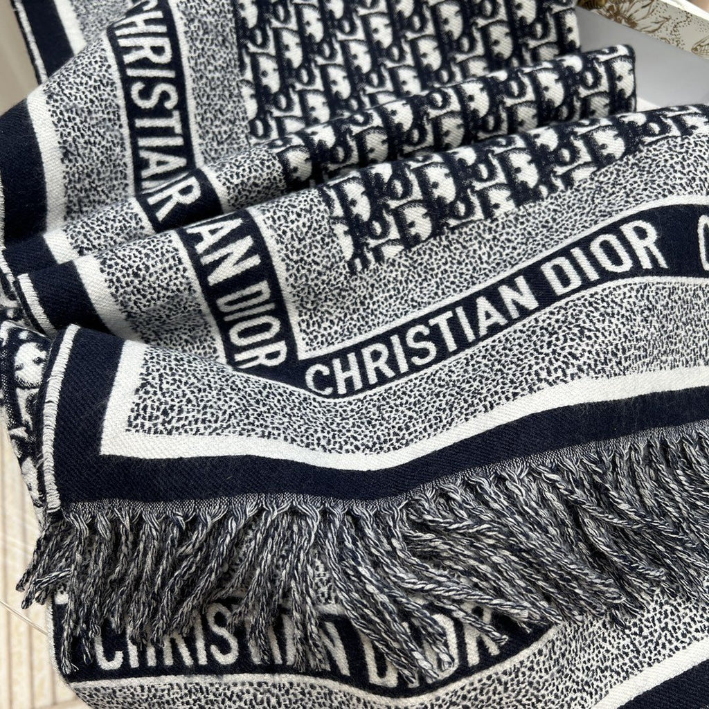 Dior Monogram Fringed Shawl