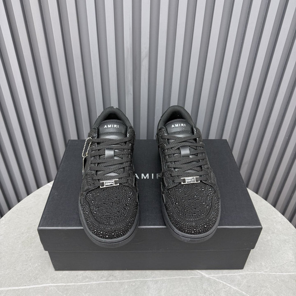 Amiri Black Embellished Low-Top Sneakers