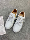 Giuseppe Zanotti White Gold-Accent Sneakers