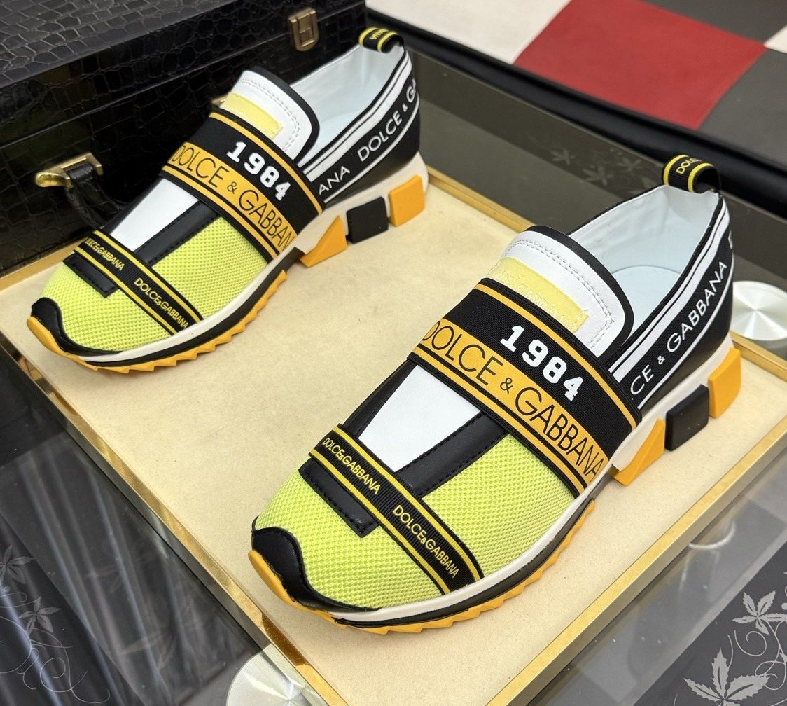 Dolce & Gabbana Logo-Strap Color-Block Sneakers