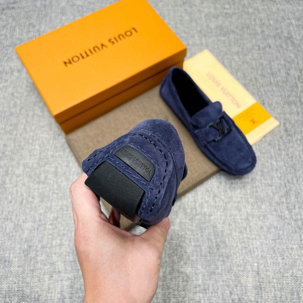 Louis Vuitton Men's Navy Blue Hardware Loafers