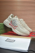Gucci Off-White Red Accent Sneakers - Padded Collar
