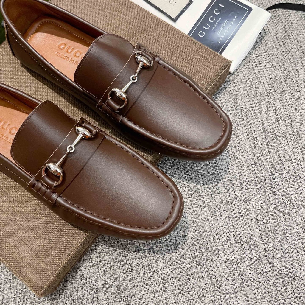 Gucci Brown Bit Loafers