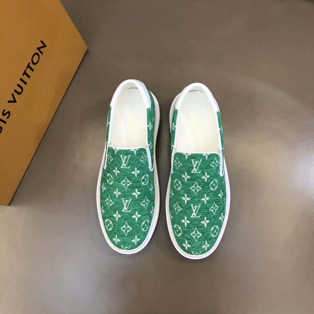 Louis Vuitton Men's Monogram Slip-On Sneakers - Elastic Side Gores