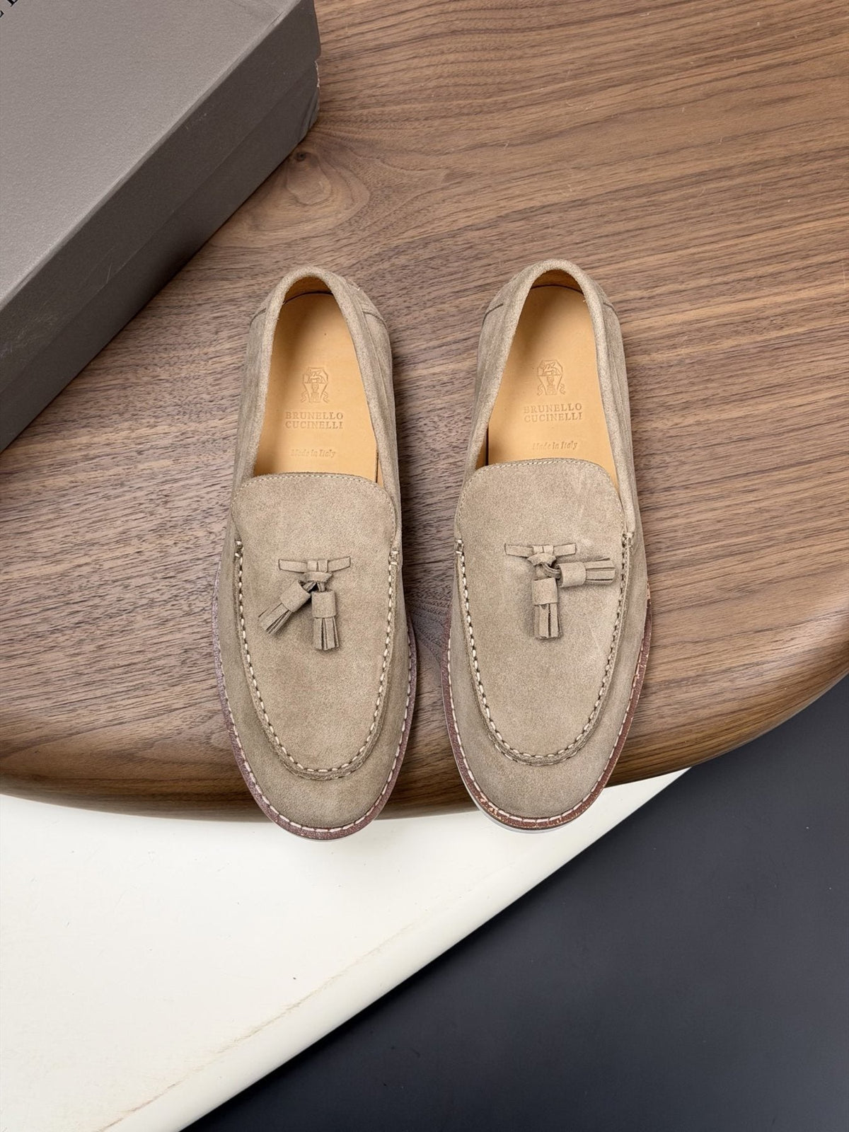 Brunello Cucinelli Brown Tassel Loafers